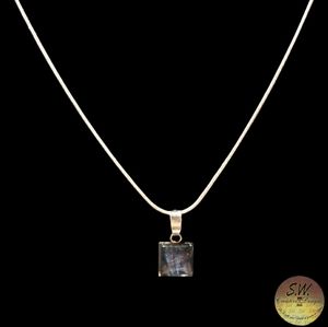 I Love You True Necklace, Color Black Blue